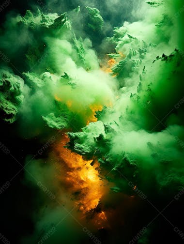 Green smoke background image for composition 49