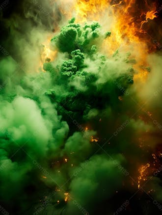 Green smoke background image for composition 50
