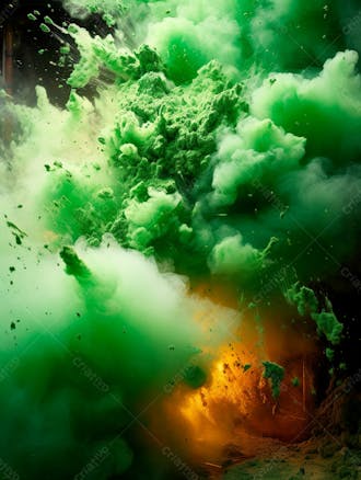 Green smoke background image for composition 51