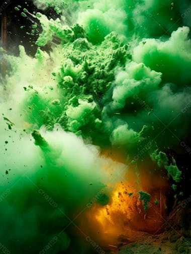 Green smoke background image for composition 51