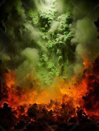 Green smoke background image for composition 53