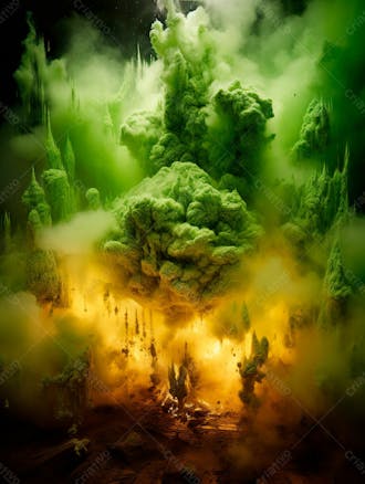 Green smoke background image for composition 59