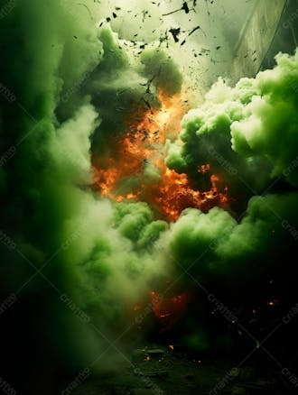Green smoke background image for composition 61