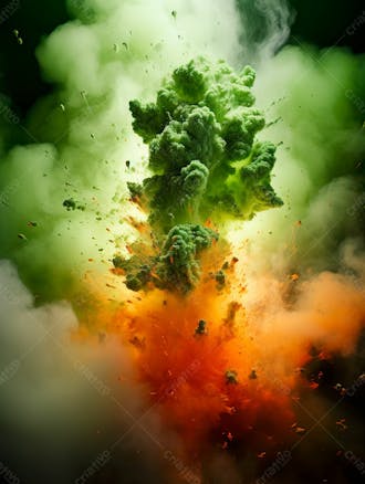 Green smoke background image for composition 62