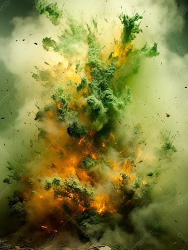 Green smoke background image for composition 74