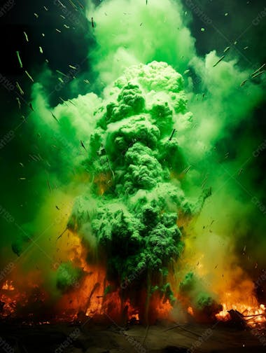 Green smoke background image for composition 82