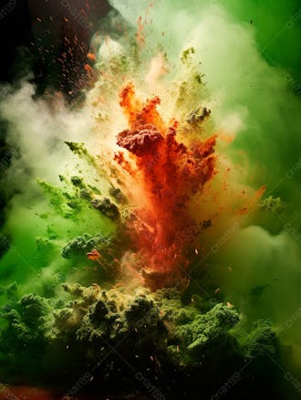 Green smoke background image for composition 92