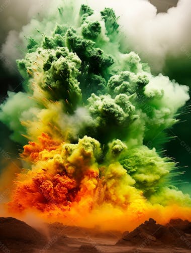 Green smoke background image for composition 94