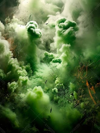 Green smoke background image for composition 98