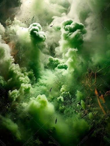 Green smoke background image for composition 98