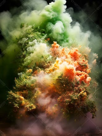 Green smoke background image for composition 99