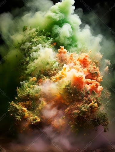 Green smoke background image for composition 99