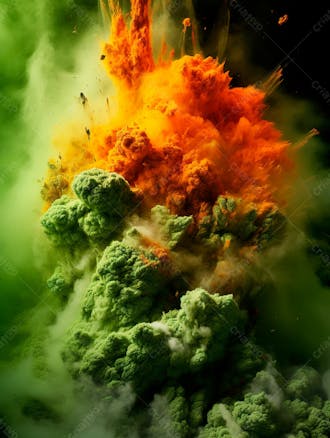 Green smoke background image for composition 100