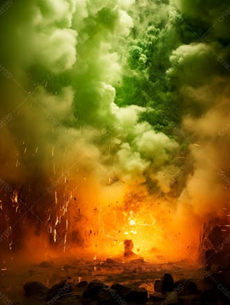 Green smoke background image for composition 106