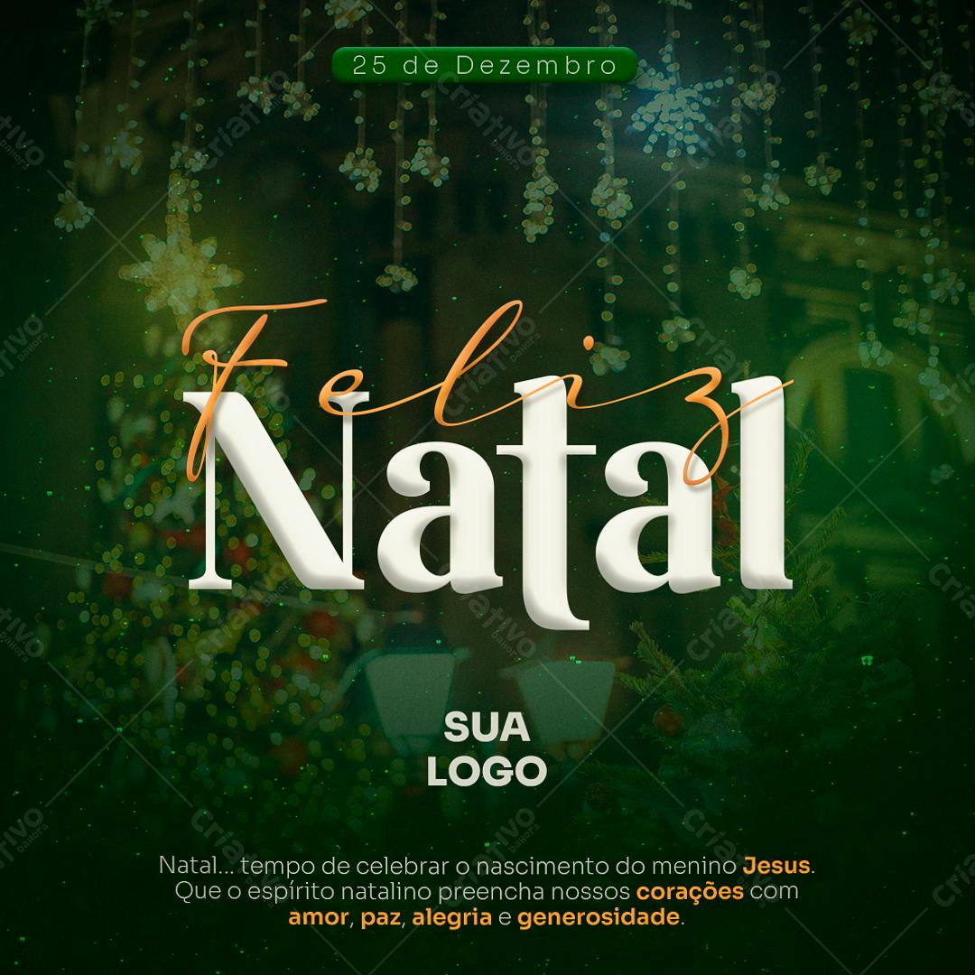 Postagem Feliz Natal PSD Editável