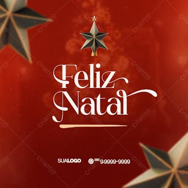 Social media feliz natal psd editável