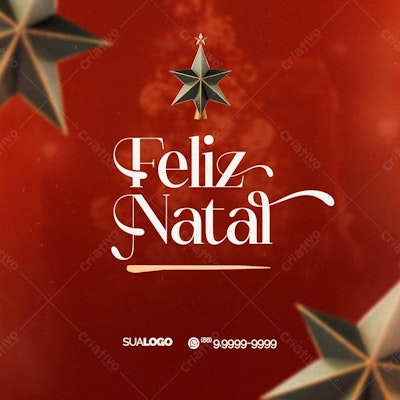 Postagem de Boas Festas Natal PSD Editável