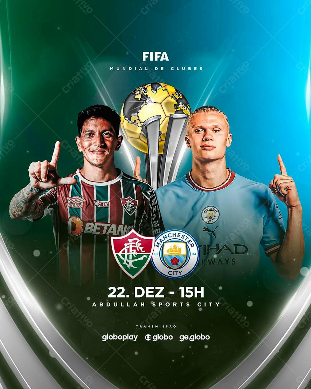 Fluminense Vs Manchester City Mundial De Clubes flyer PSD 