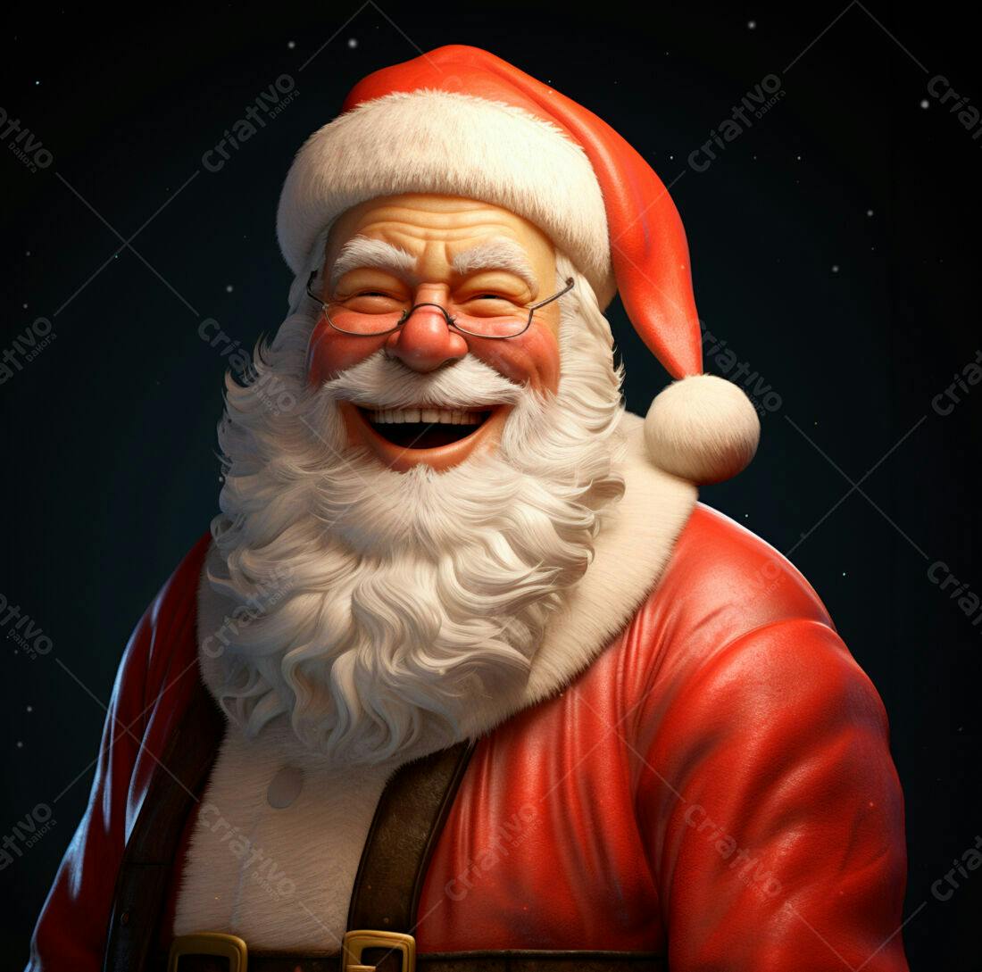 Papai Noel alegre Natal vermelho