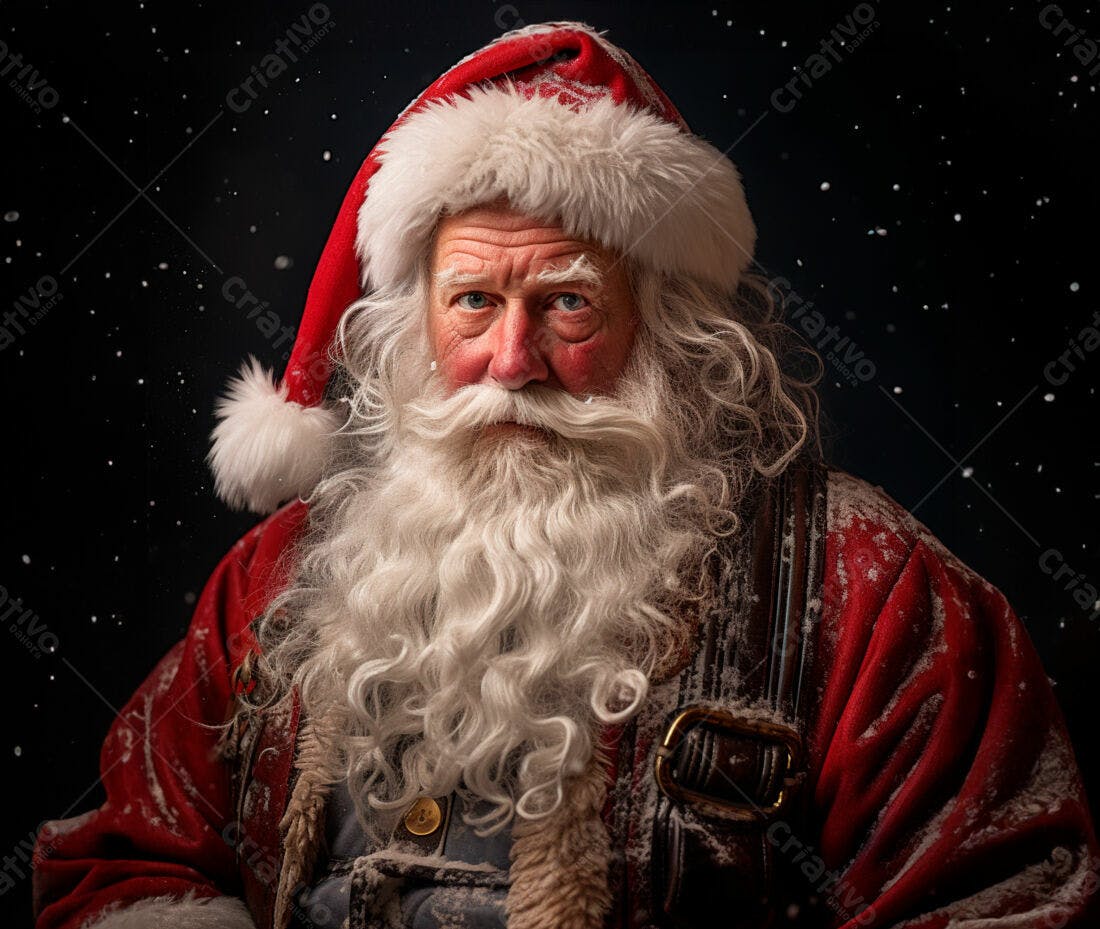 Papai Noel com neve no Natal
