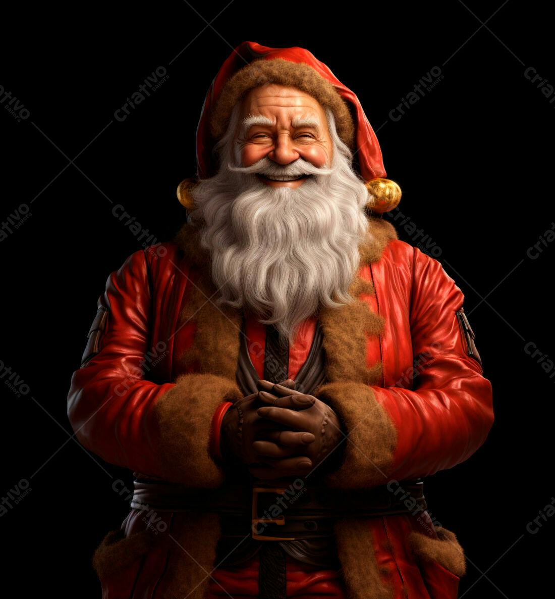 Papai Noel alegre Natal vermelho