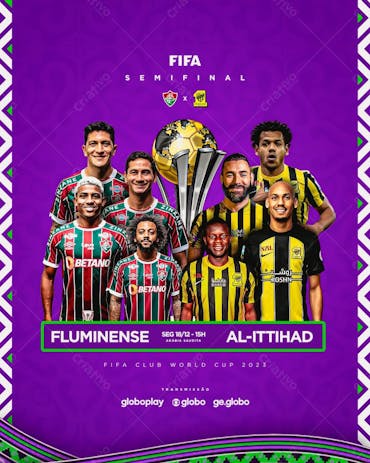 Fluminense X Al-Ittihad Semifinal - Mundial De Clubes Flyer PSD