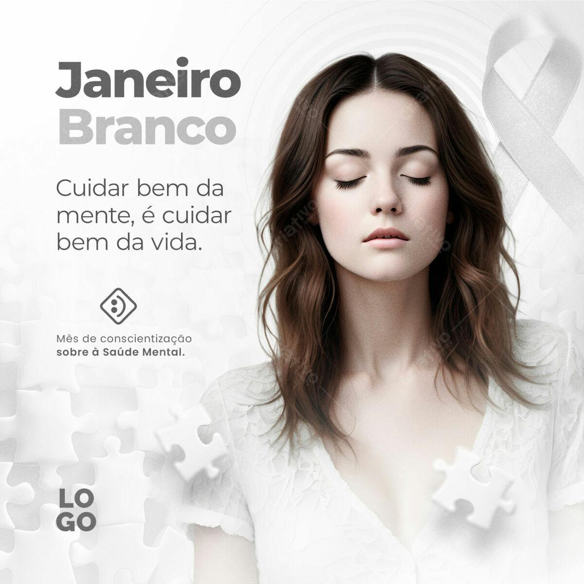 Post Janeiro Branco PSD Editável