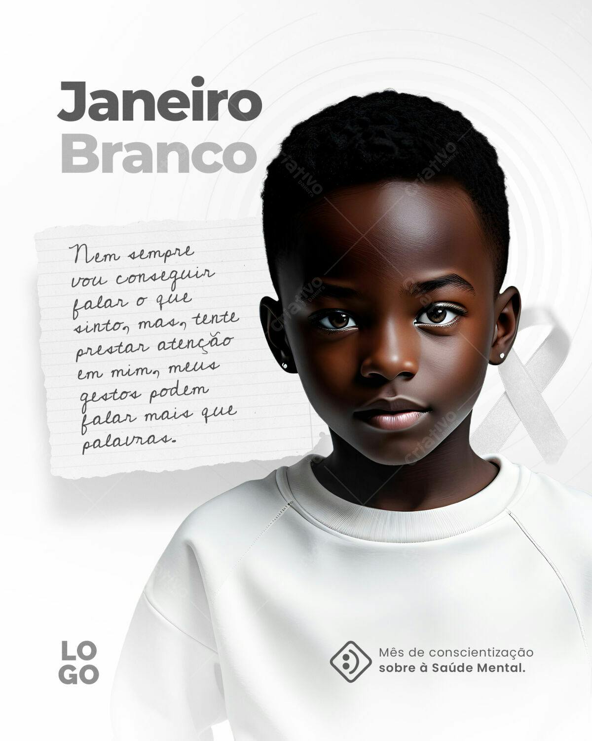Flyer Janeiro Branco PSD Editável