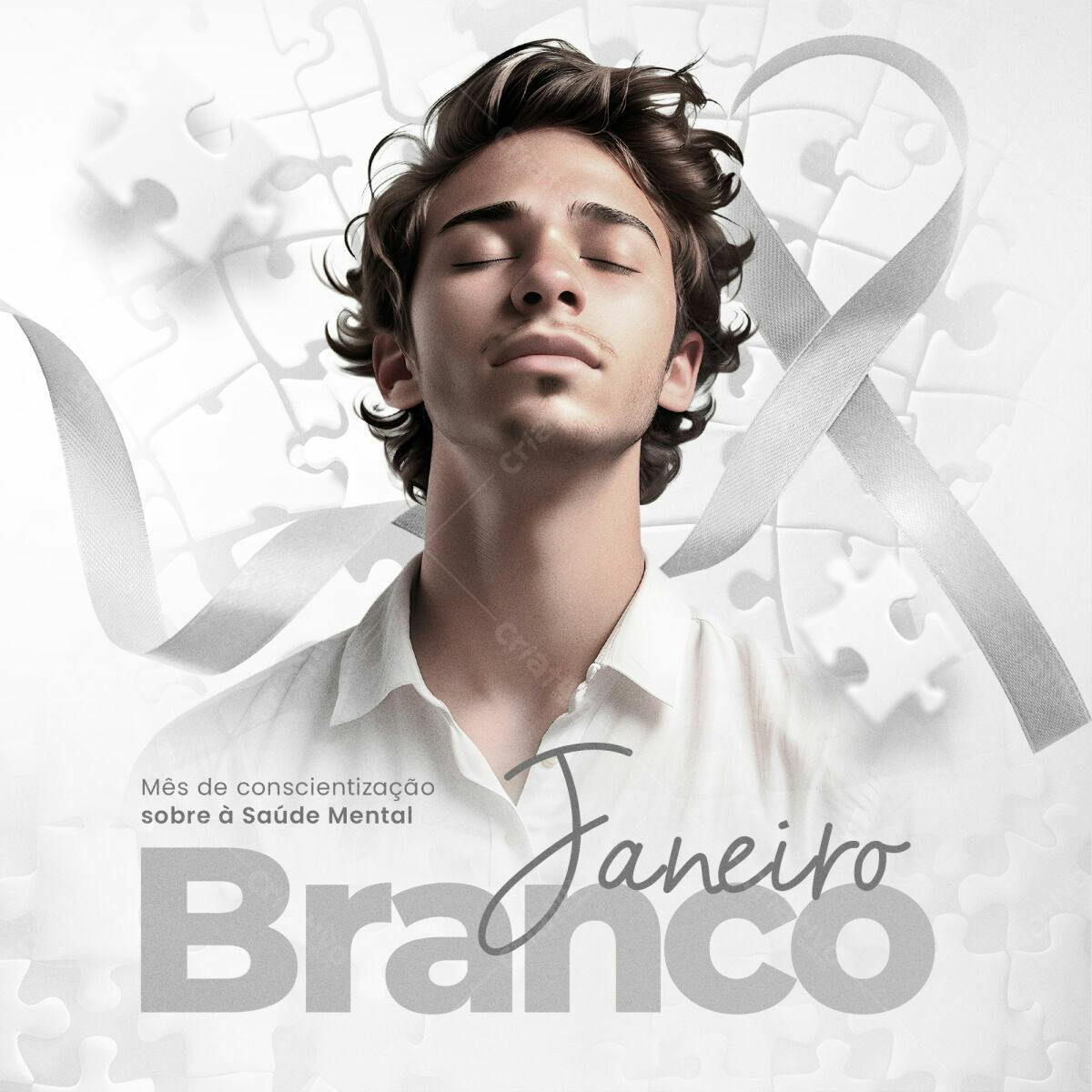 Flyer Janeiro Branco PSD Editável