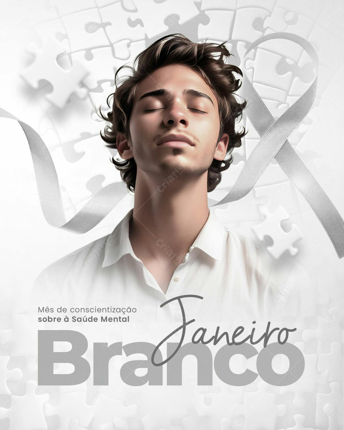 Poster Janeiro Branco PSD Editável