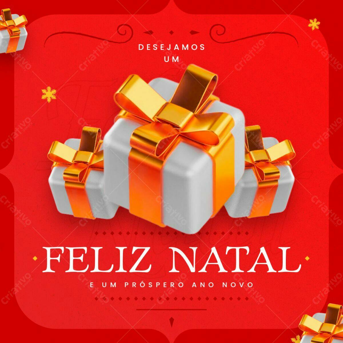 Postagem de Boas Festas Natal PSD Editável