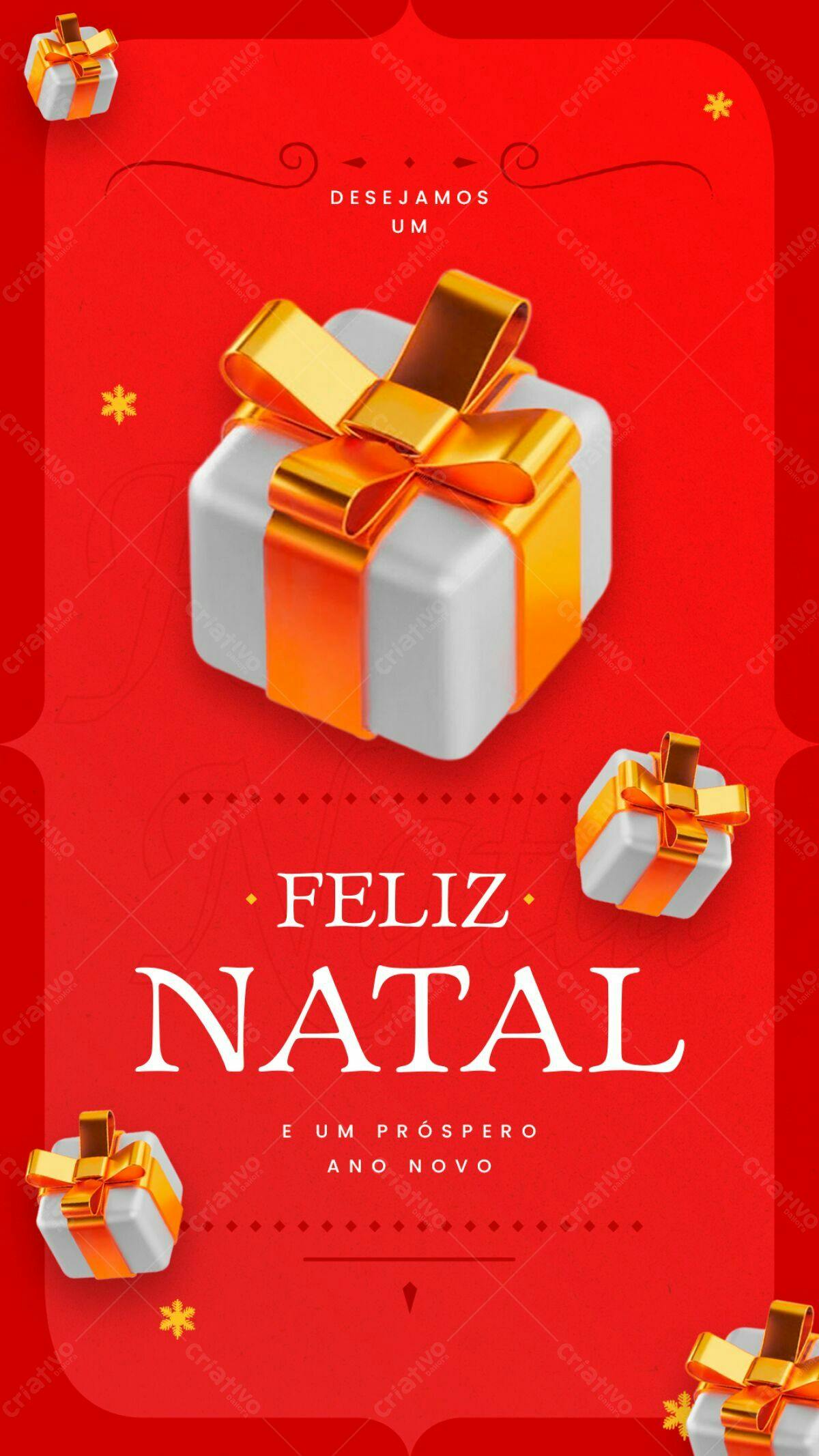 Postagem de Boas Festas Natalina PSD Editável