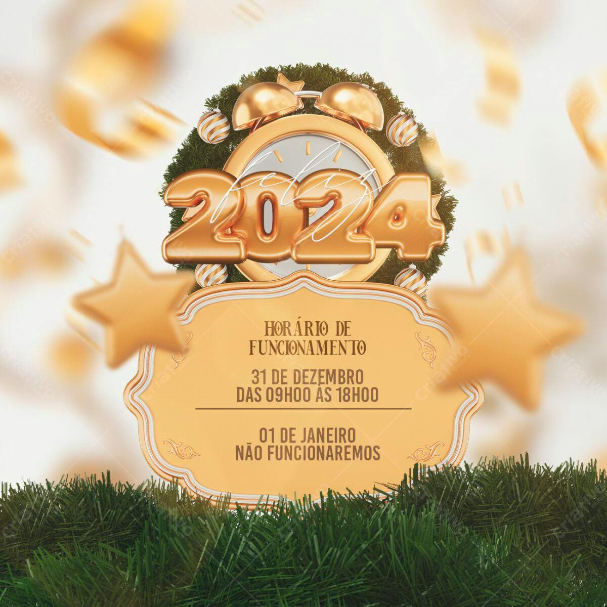 Flyer Ano Novo 2024 PSD Editável