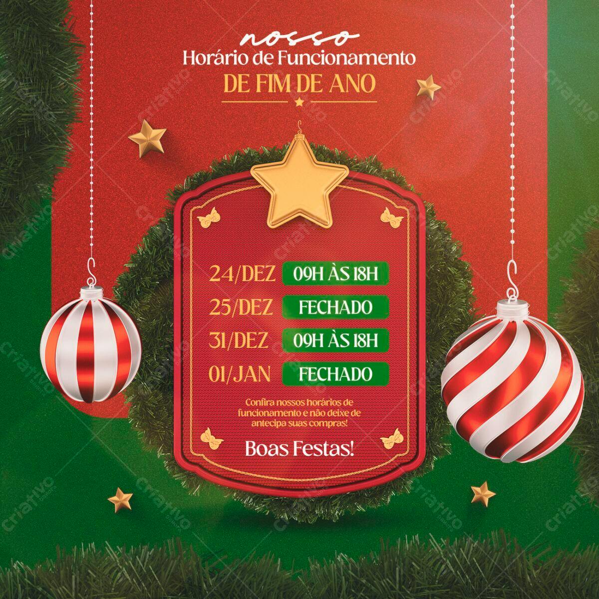 Flyer de Fim de Ano PSD Editável