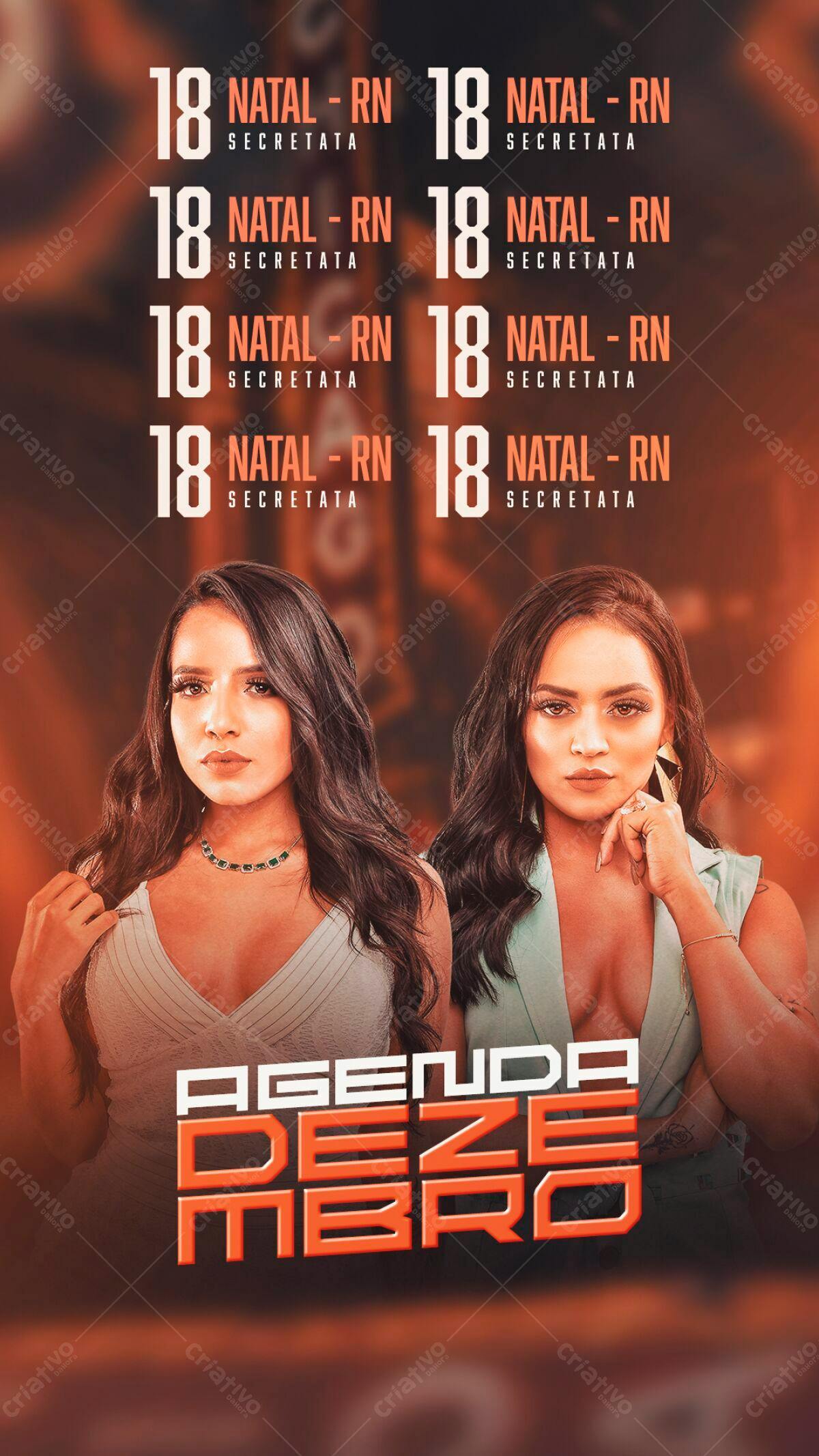 Flyer Agenda Dezembro PSD Editável