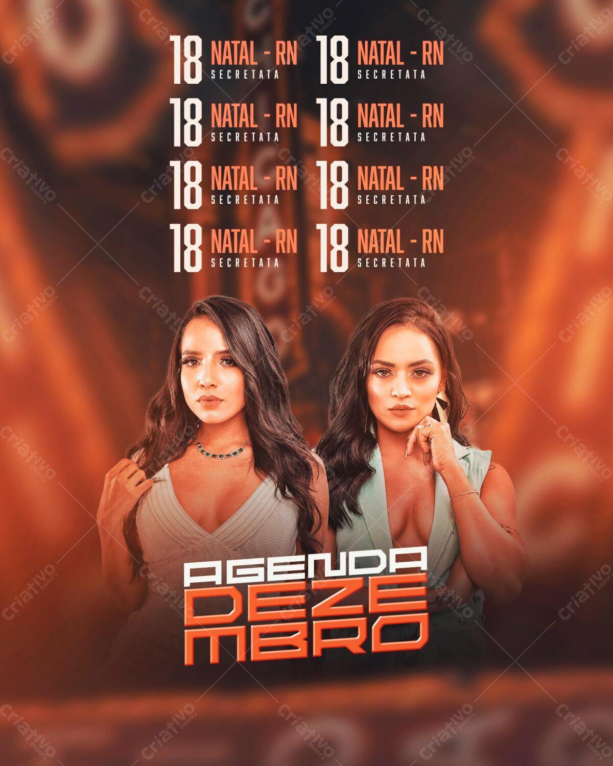 Flyer Agenda Dezembro PSD Editável