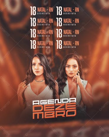 Flyer Agenda Dezembro Boteco Das Amigas