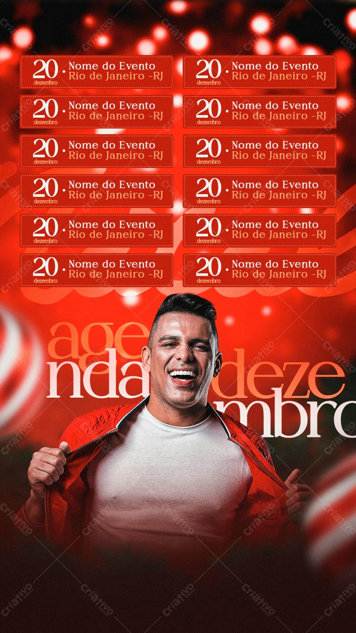 Flyer Show Musical em Dezembro PSD Editável