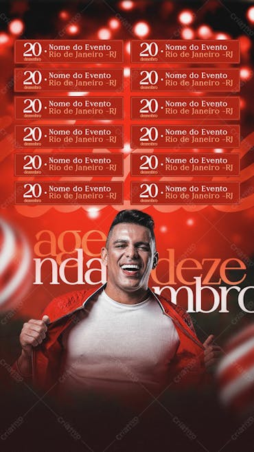 Flyer Agenda Dezembro De Natal Story
