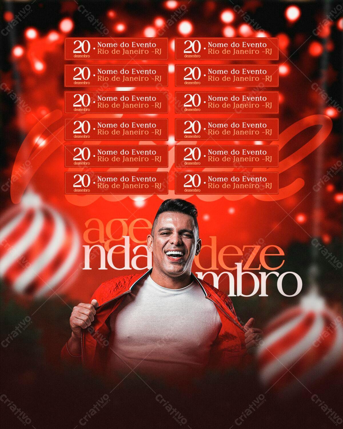 Flyer para Show Musical de Dezembro PSD Editável