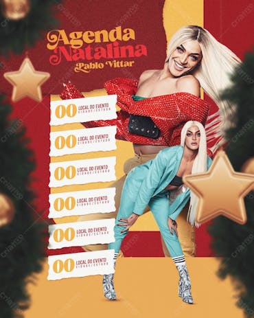 Flyer Agenda Natalina Pablo Vittar