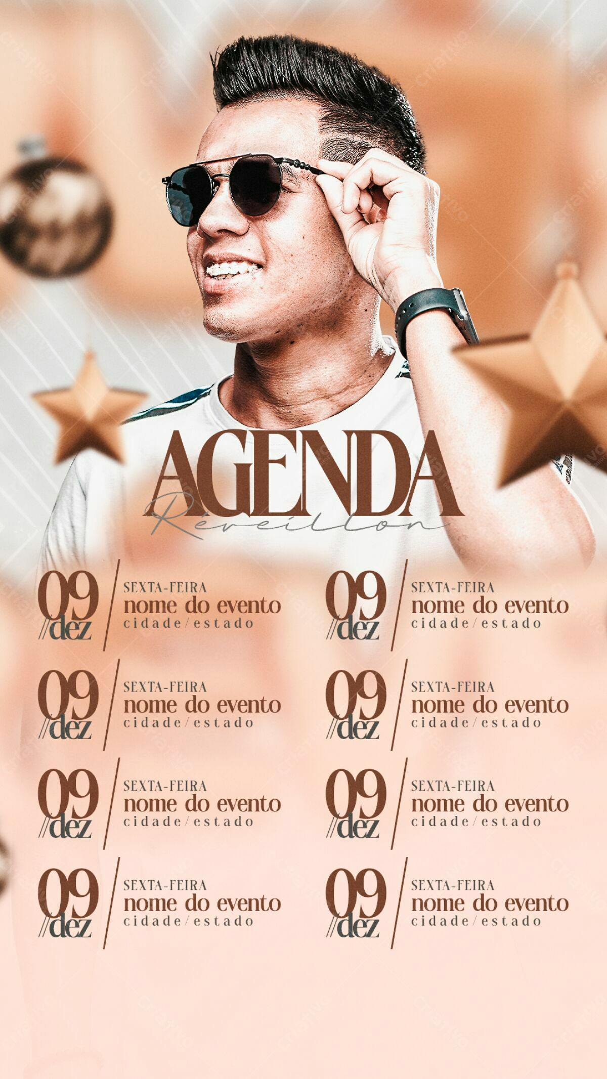 Flyer Réveillon PSD Editável