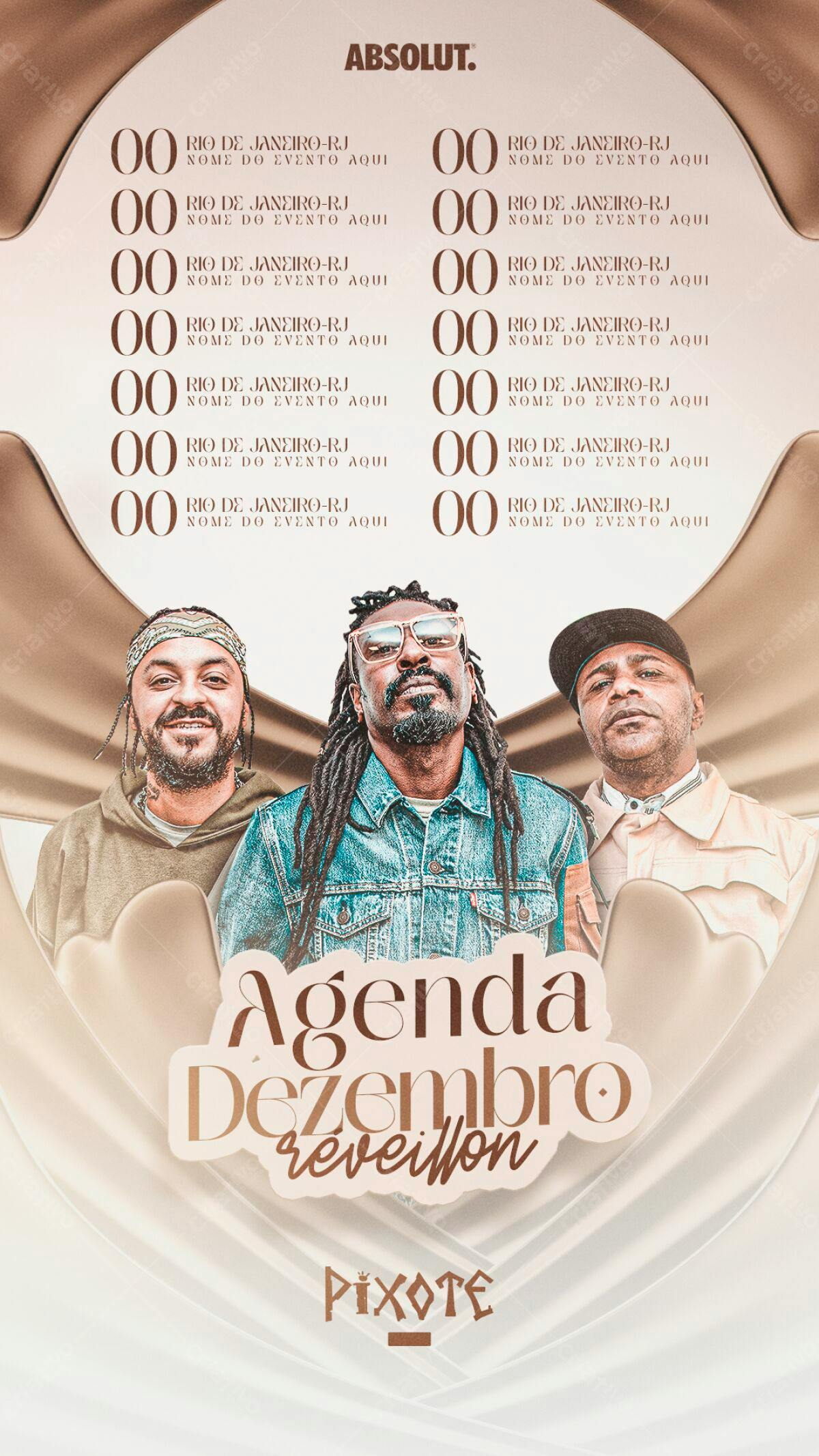 Flyer Réveillon Pixote PSD Editável