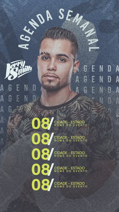 Flyer agenda semanal jerry smith story