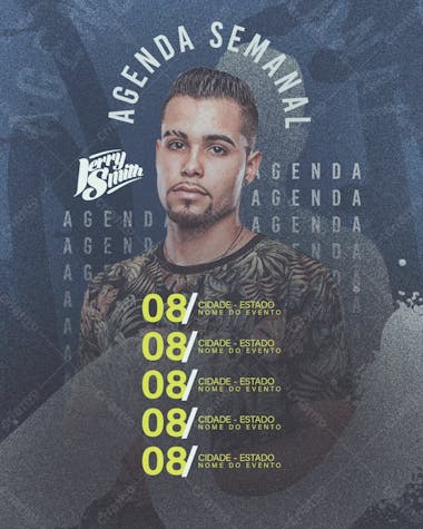 Flyer agenda semanal jerry smith