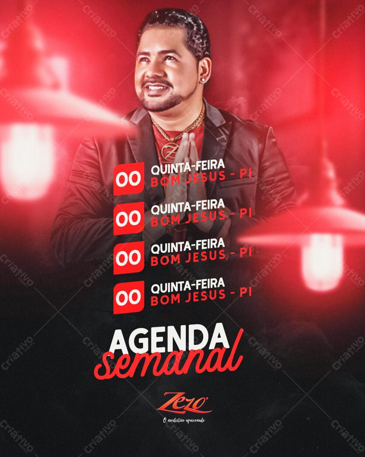 Flyer Agenda Semanal PSD Editável