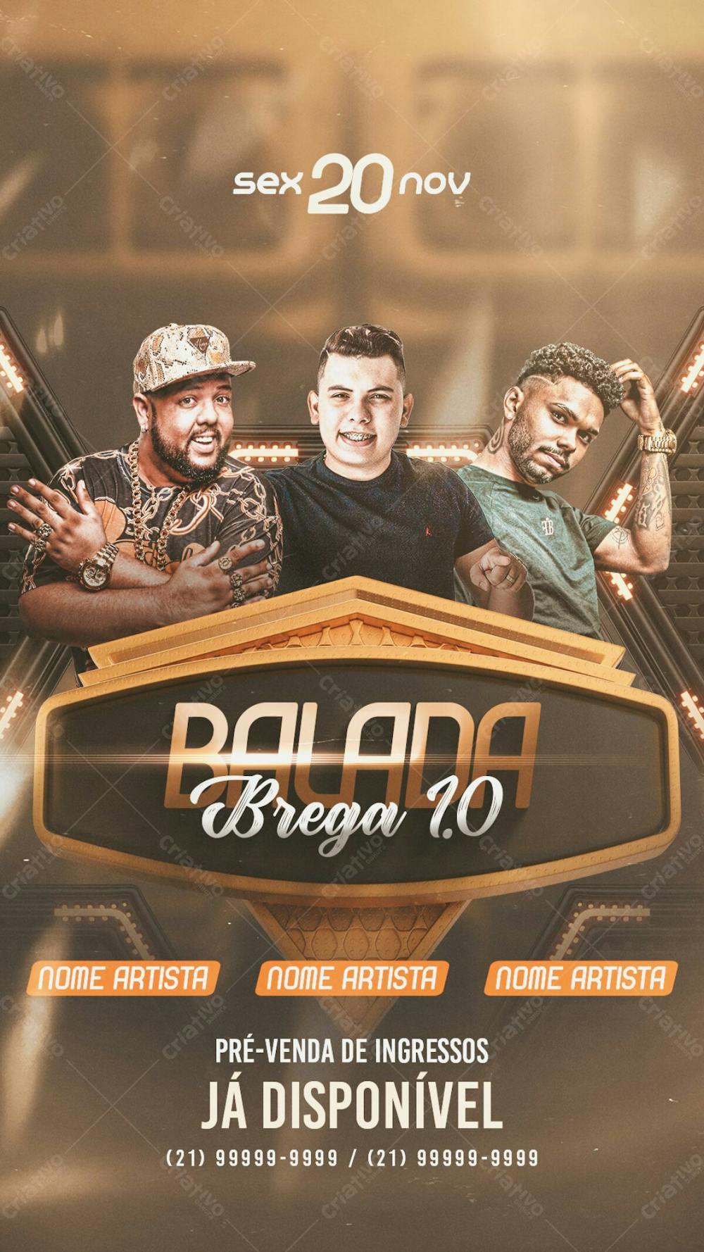 Flyer Balada Brega 1.0 Story