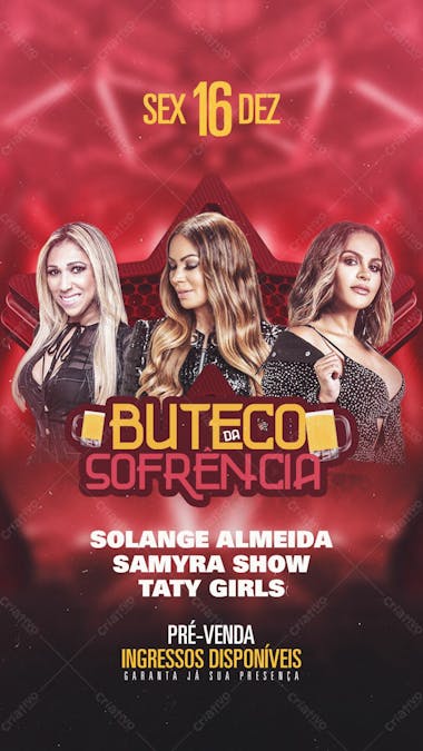 Flyer buteco da sofrência story