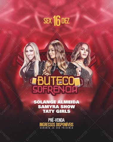 Flyer buteco da sofrência