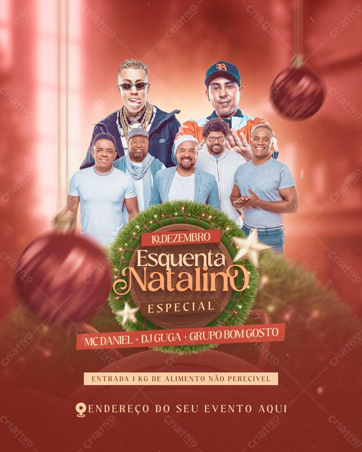 Flyer Esquenta Natalino PSD Editável